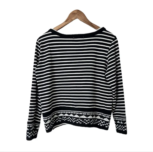 Striped Cotton Long Sleeve Sweater | Joe Fresh | Large - Picture 8 of 10